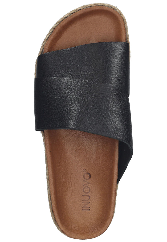 Inuovo Pantoletten Leder Schwarz