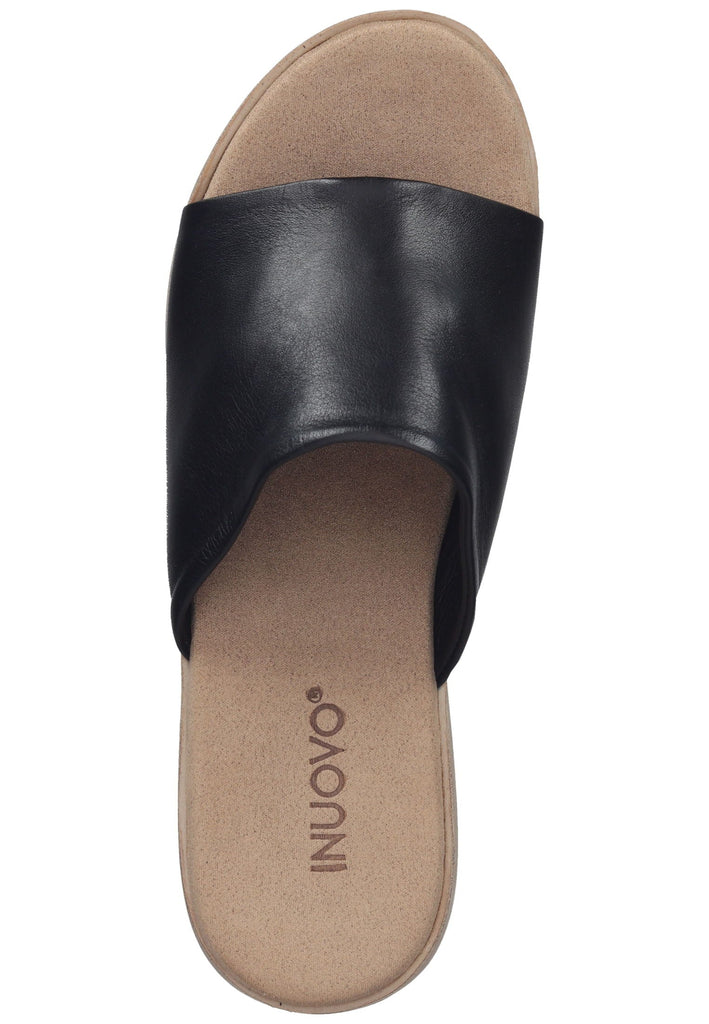 Inuovo Pantoletten Leder Schwarz