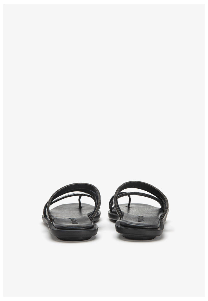 Inuovo Pantoletten Leder Schwarz