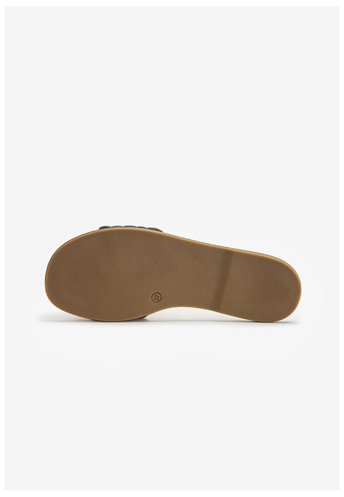 Inuovo Pantoletten Leder Schwarz