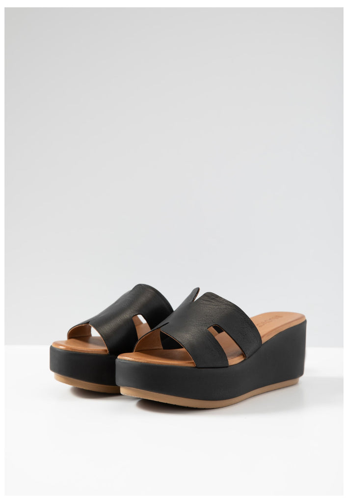 Inuovo Pantoletten Leder Schwarz