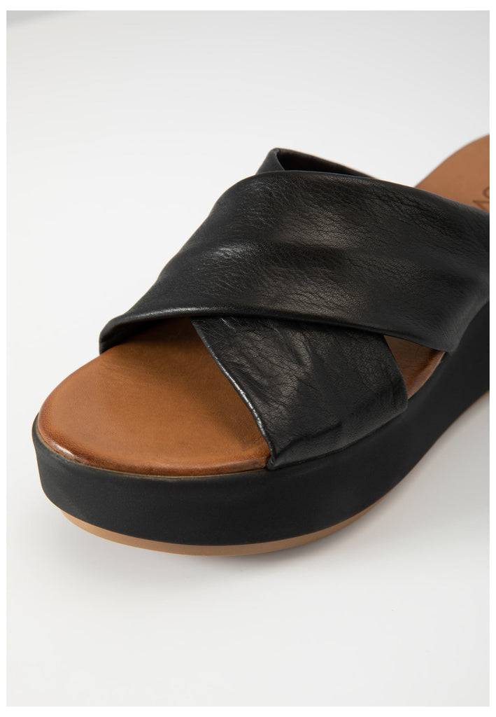 Inuovo Pantoletten Leder Schwarz