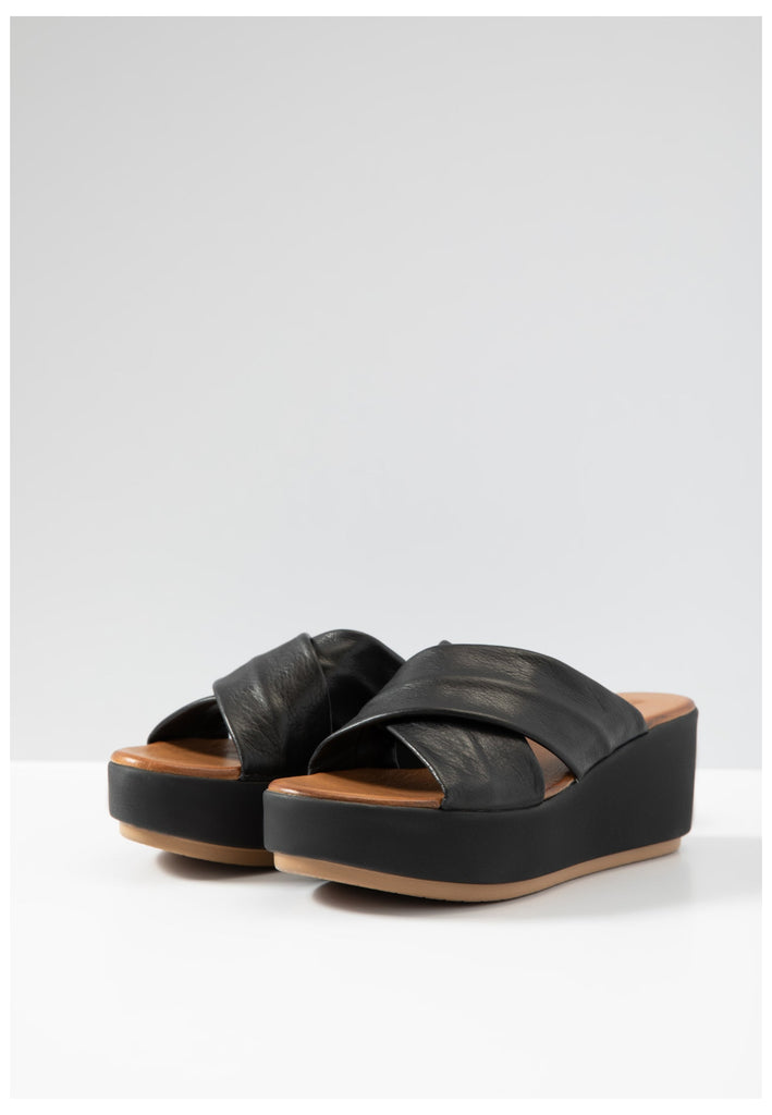 Inuovo Pantoletten Leder Schwarz