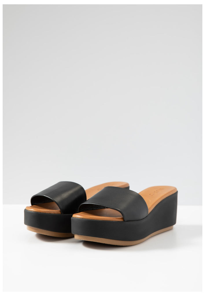 Inuovo Pantoletten Leder Schwarz