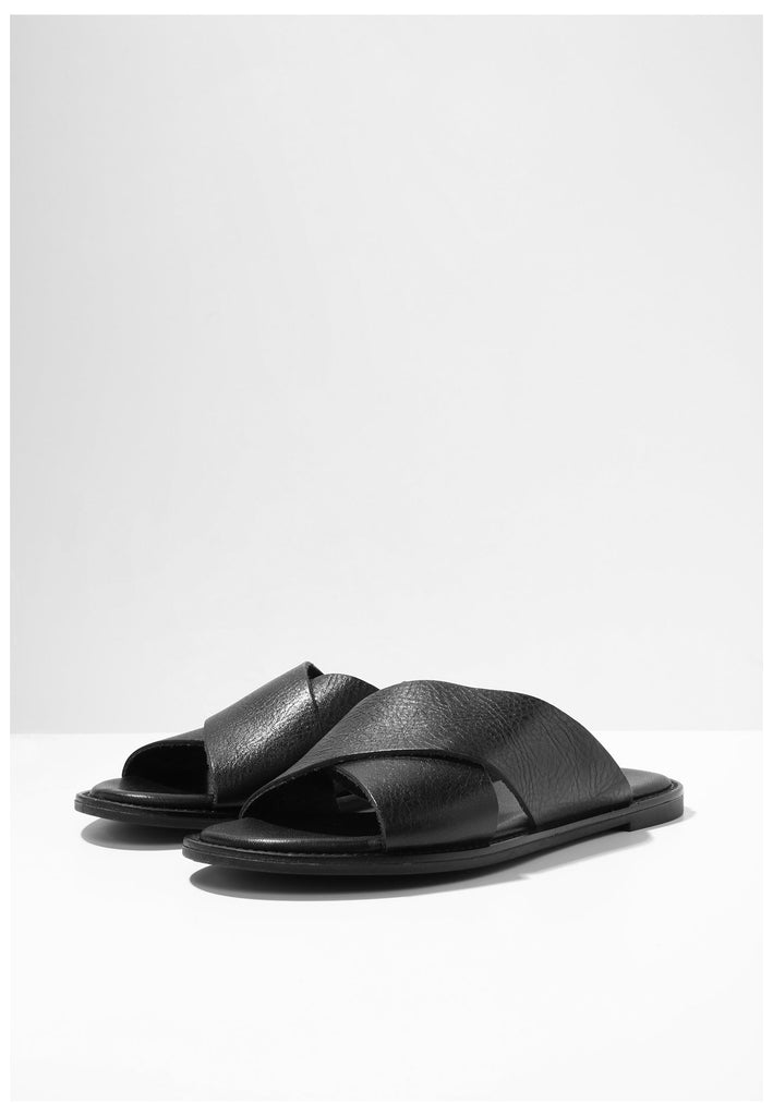 Inuovo Pantoletten Leder Schwarz