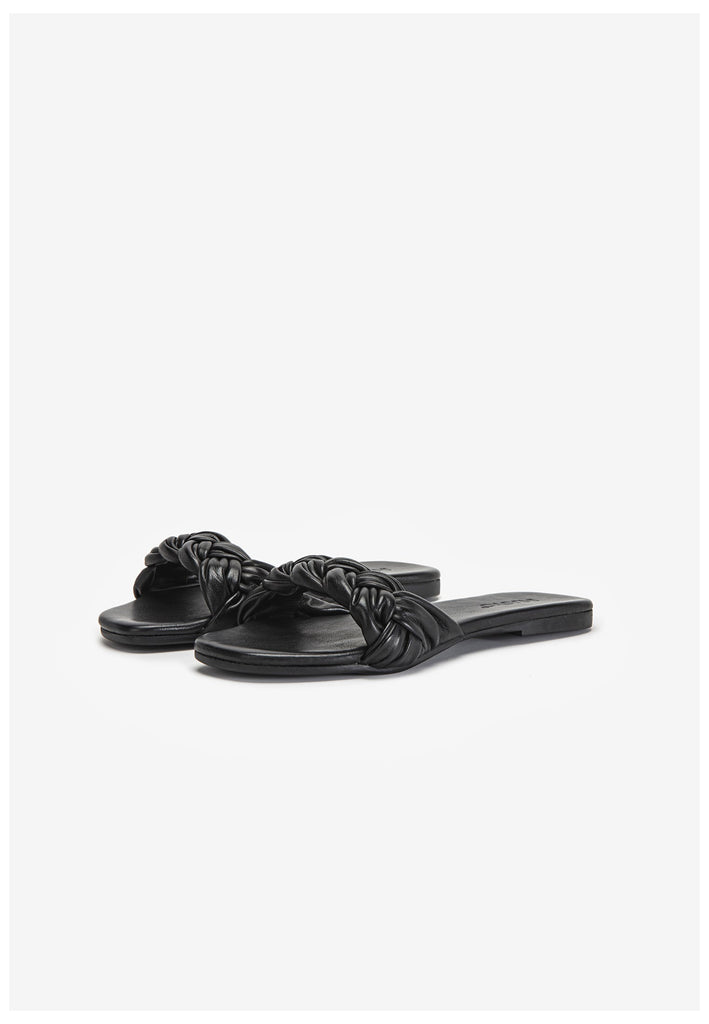 Inuovo Pantoletten Leder Schwarz