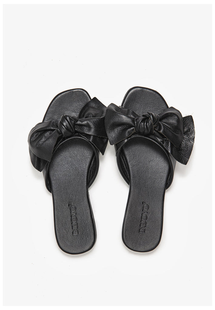 Inuovo Pantoletten Leder Schwarz