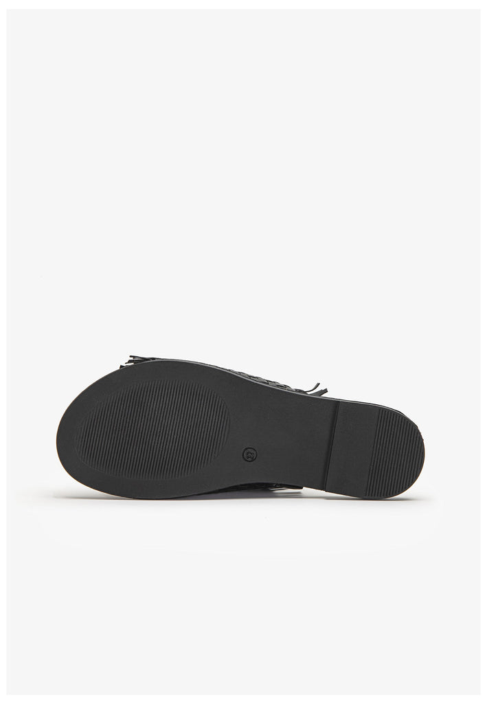 Inuovo Pantoletten Leder Schwarz