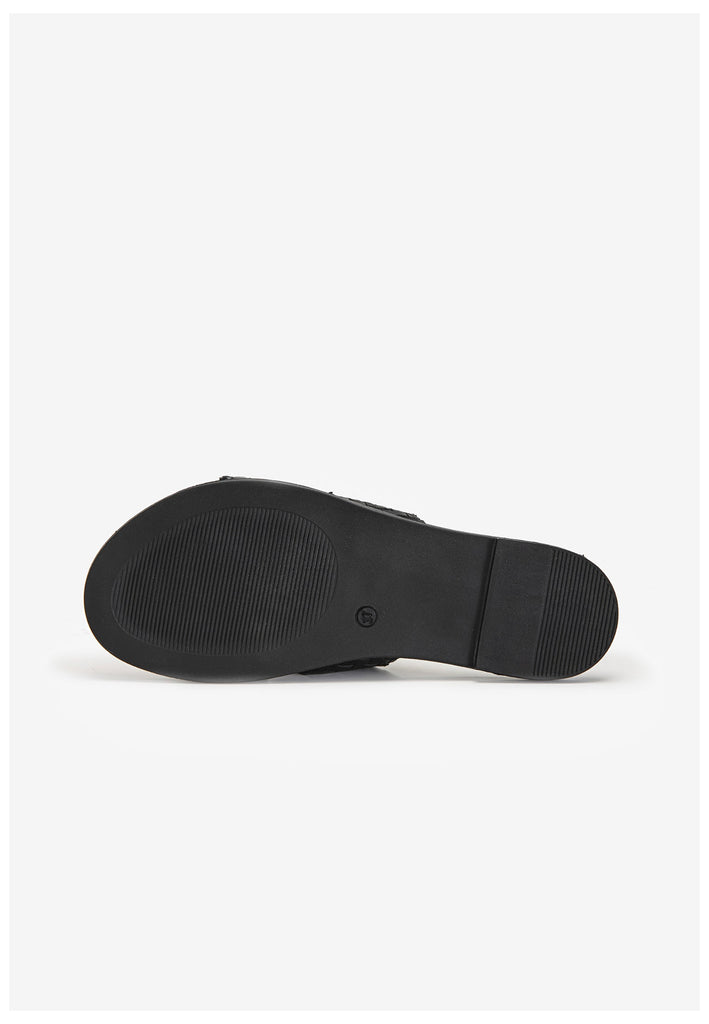 Inuovo Pantoletten Leder Schwarz