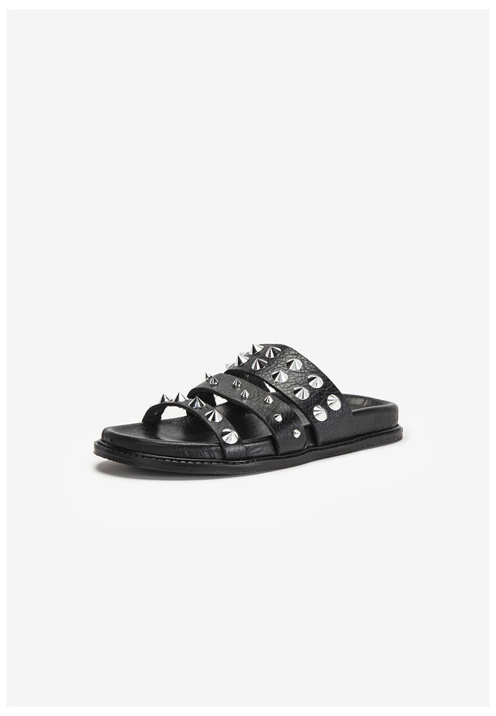 Inuovo Pantoletten Leder Schwarz