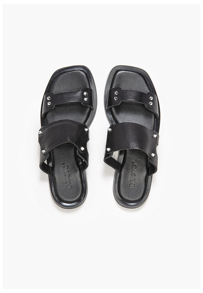 Inuovo Pantoletten Leder Schwarz