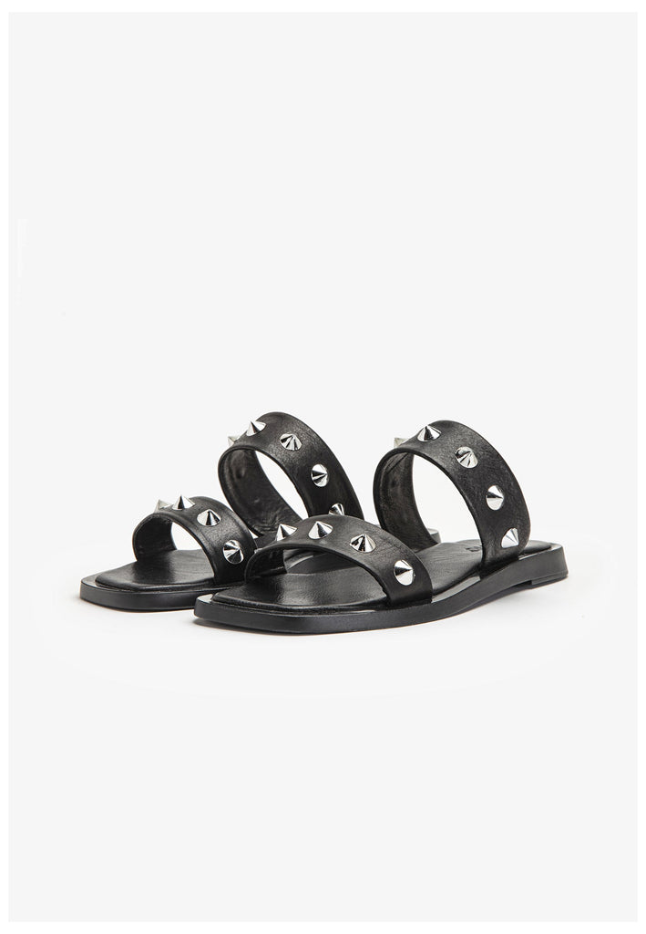 Inuovo Pantoletten Leder Schwarz