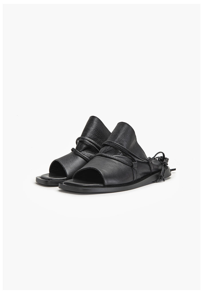 Inuovo Pantoletten Leder Schwarz