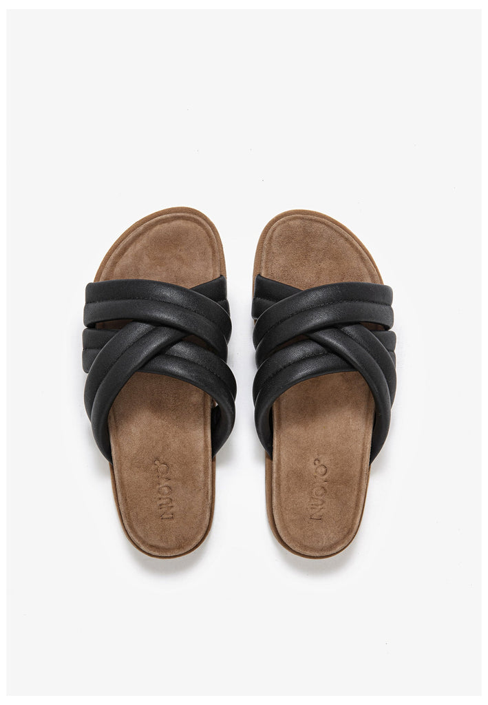 Inuovo Pantoletten Leder Schwarz