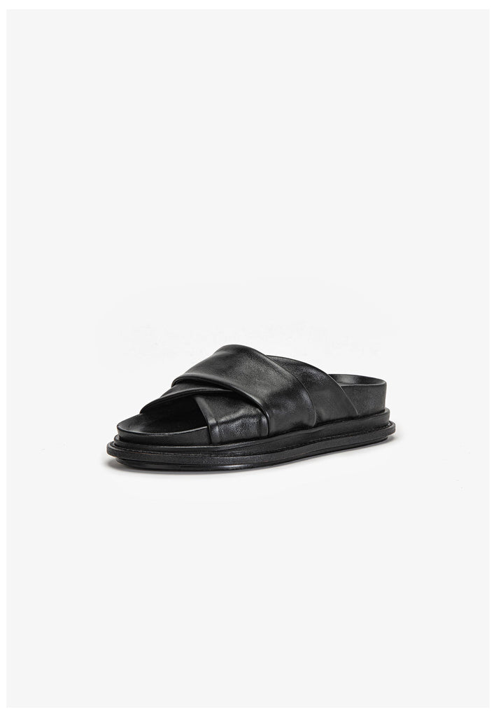 Inuovo Pantoletten Leder Schwarz