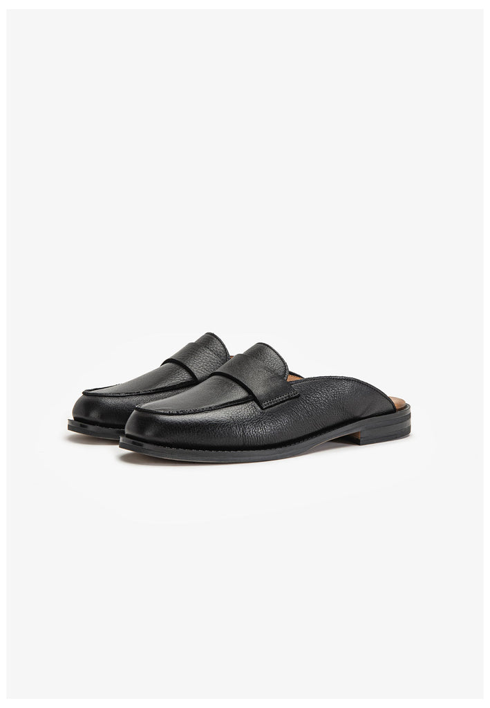 Inuovo Pantoletten Leder Schwarz