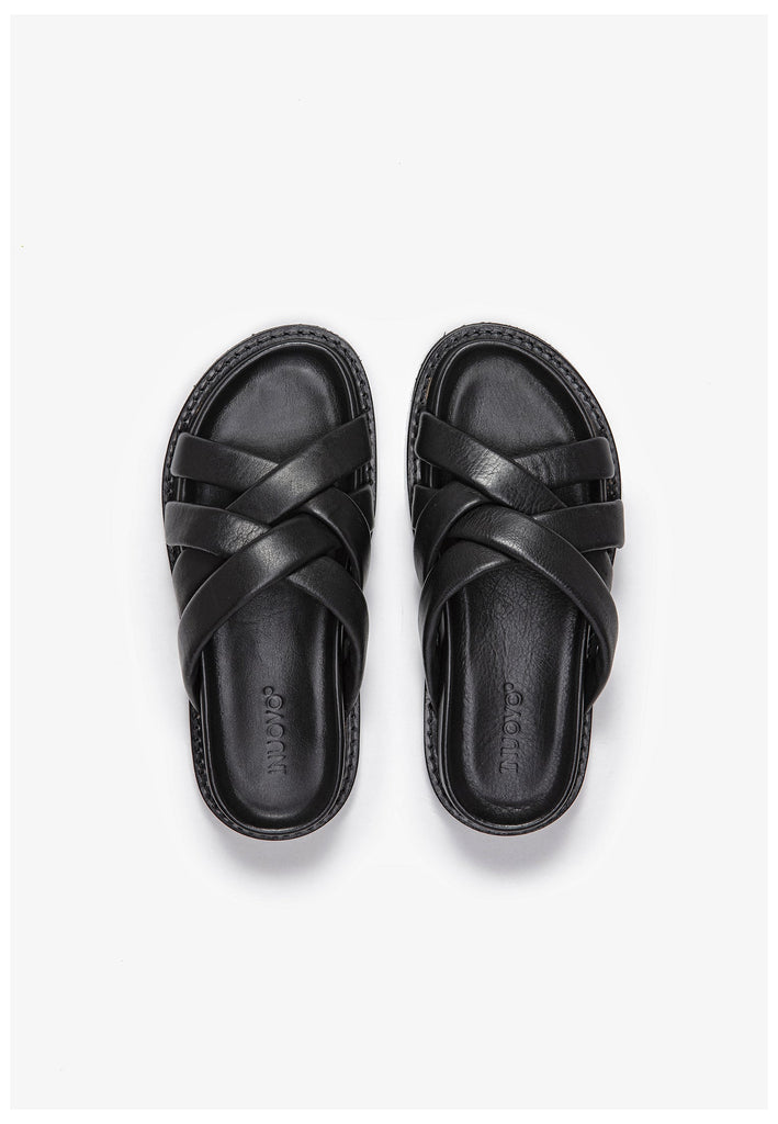 Inuovo Pantoletten Leder Schwarz