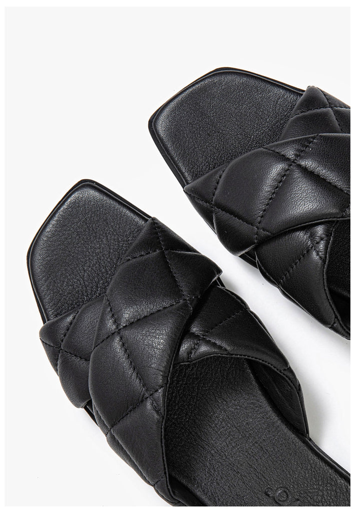 Inuovo Pantoletten Leder Schwarz