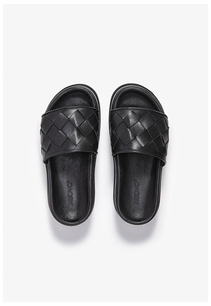 Inuovo Pantoletten Leder Schwarz