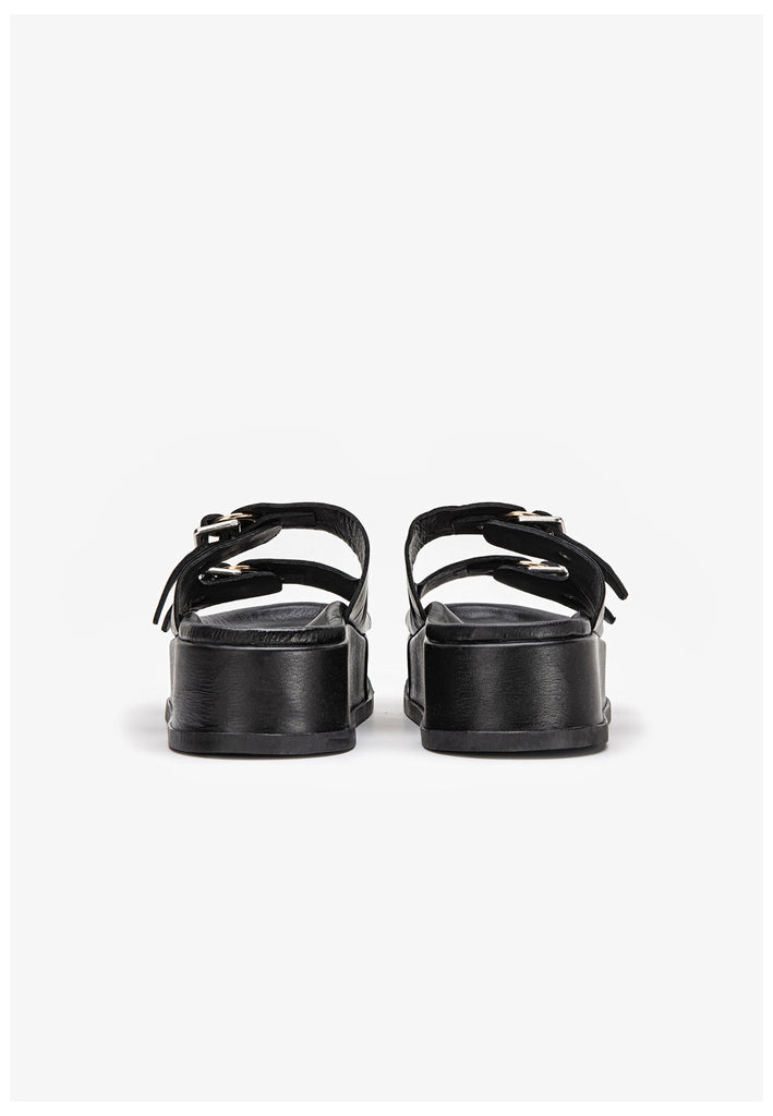 Inuovo Pantoletten Leder Schwarz