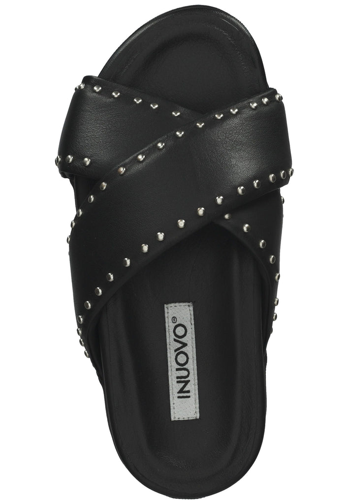 Inuovo Pantoletten Leder Schwarz