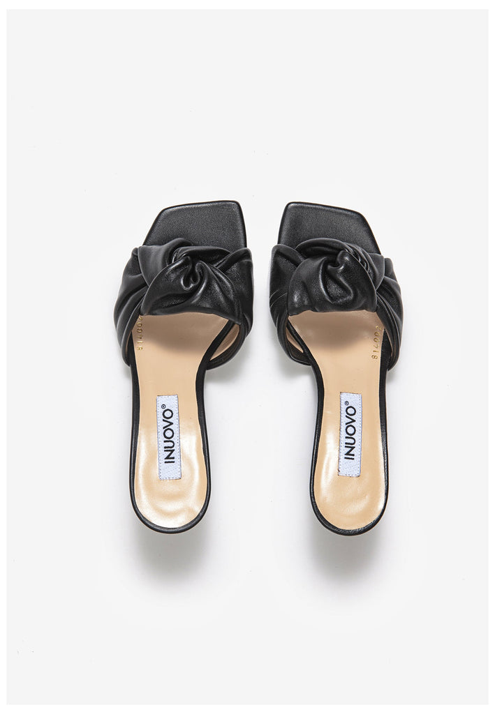 Inuovo Pantoletten Leder Schwarz