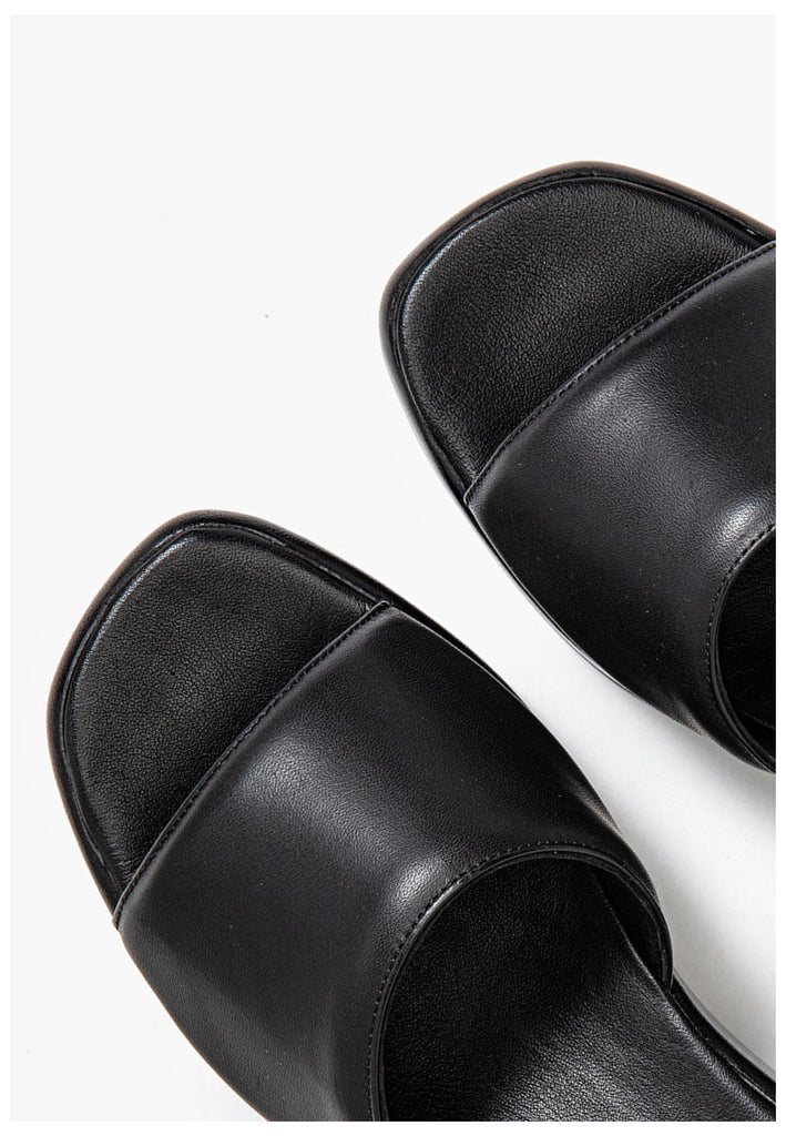 Inuovo Pantoletten Leder Schwarz