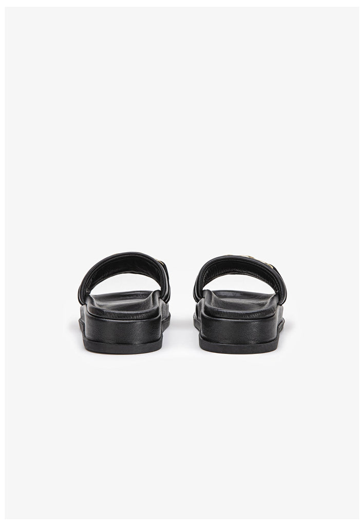 Inuovo Pantoletten Leder Schwarz