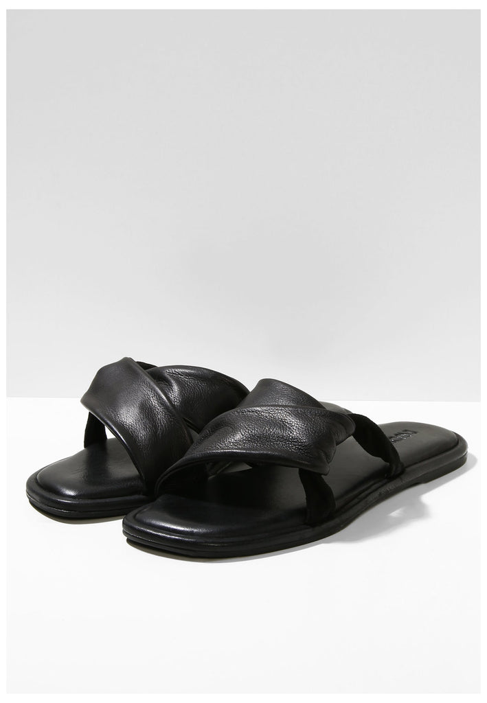 Inuovo Pantoletten Leder Schwarz