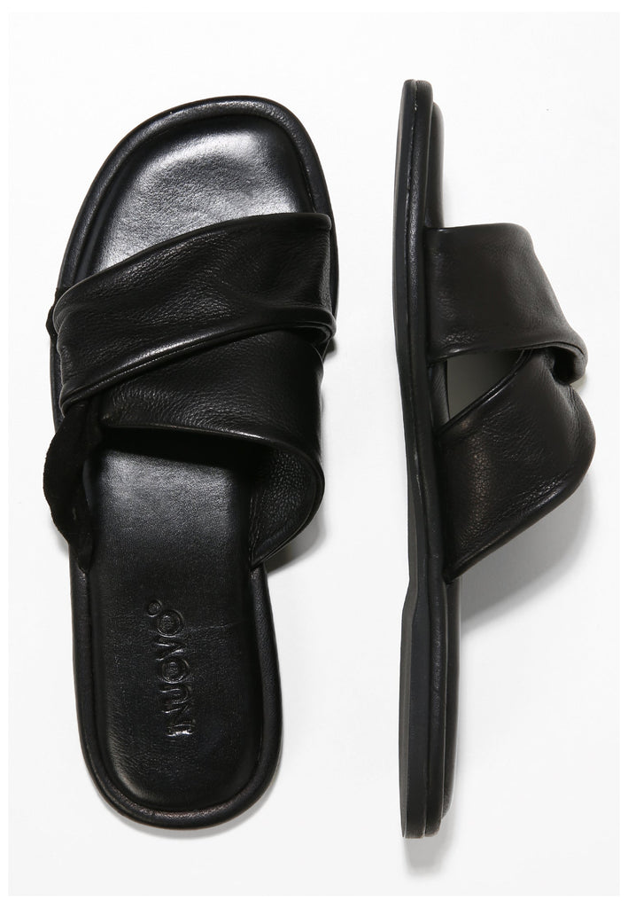 Inuovo Pantoletten Leder Schwarz