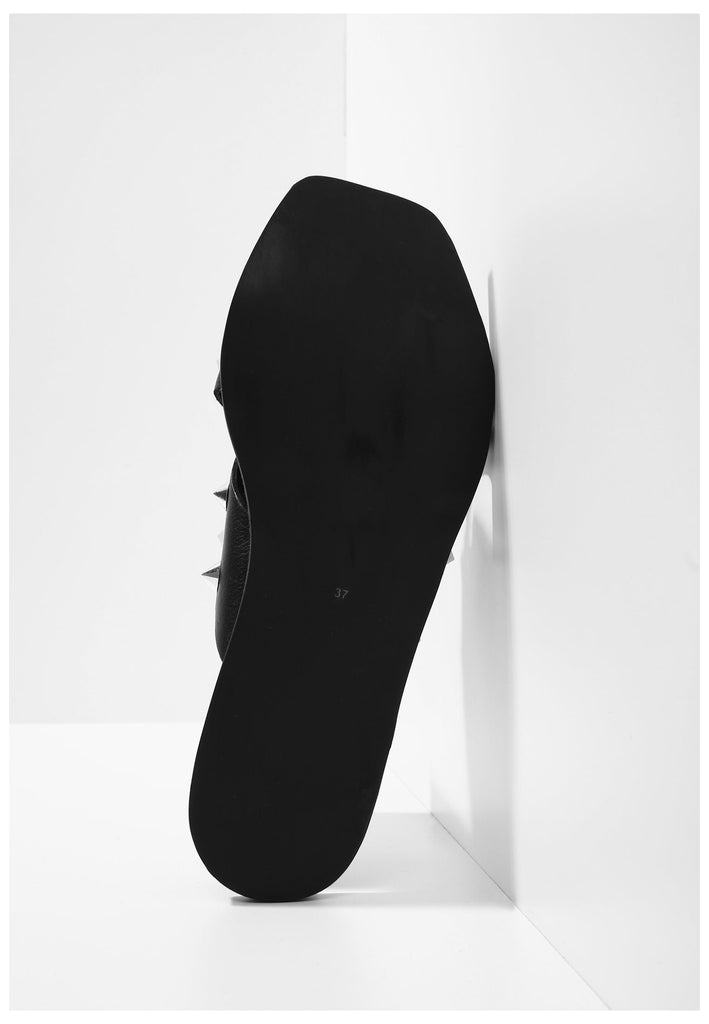 Inuovo Pantoletten Leder Schwarz