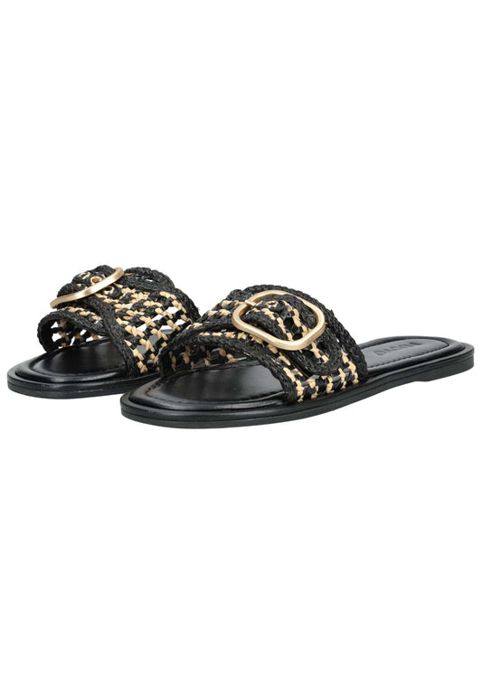 Inuovo Pantoletten Leder Schwarz