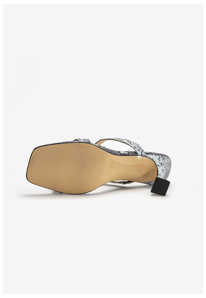 Inuovo Pantoletten Leder Schwarz/Weiß