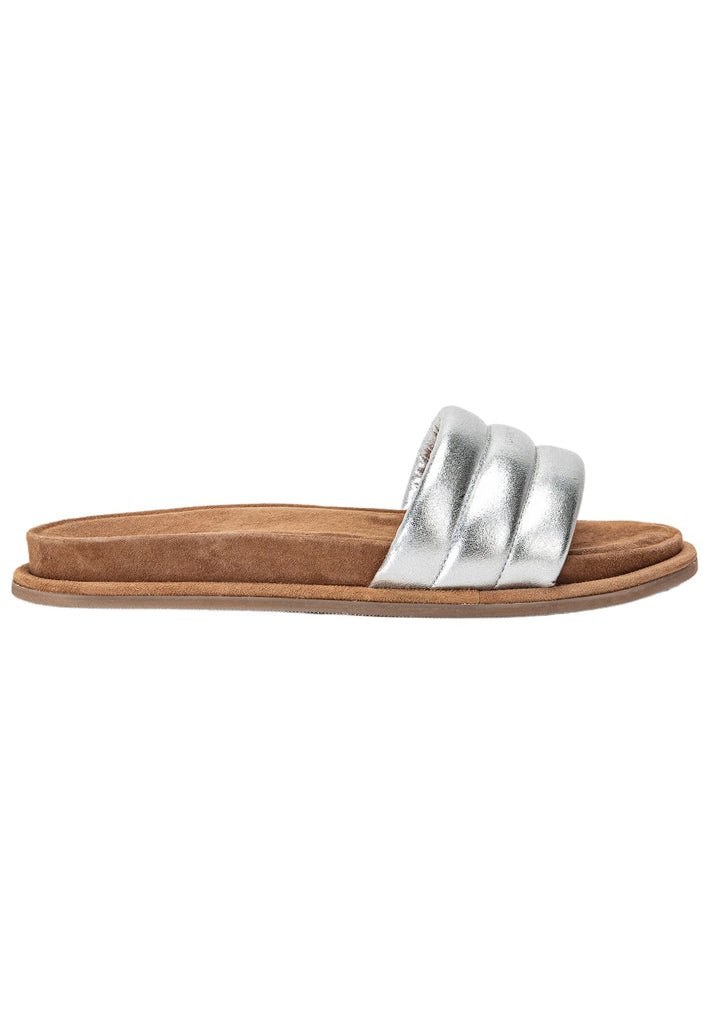 Inuovo Pantoletten Leder Silber