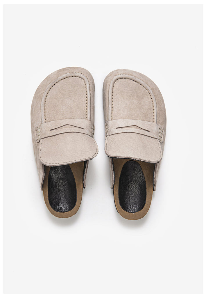 Inuovo Pantoletten Leder Silber/Grau