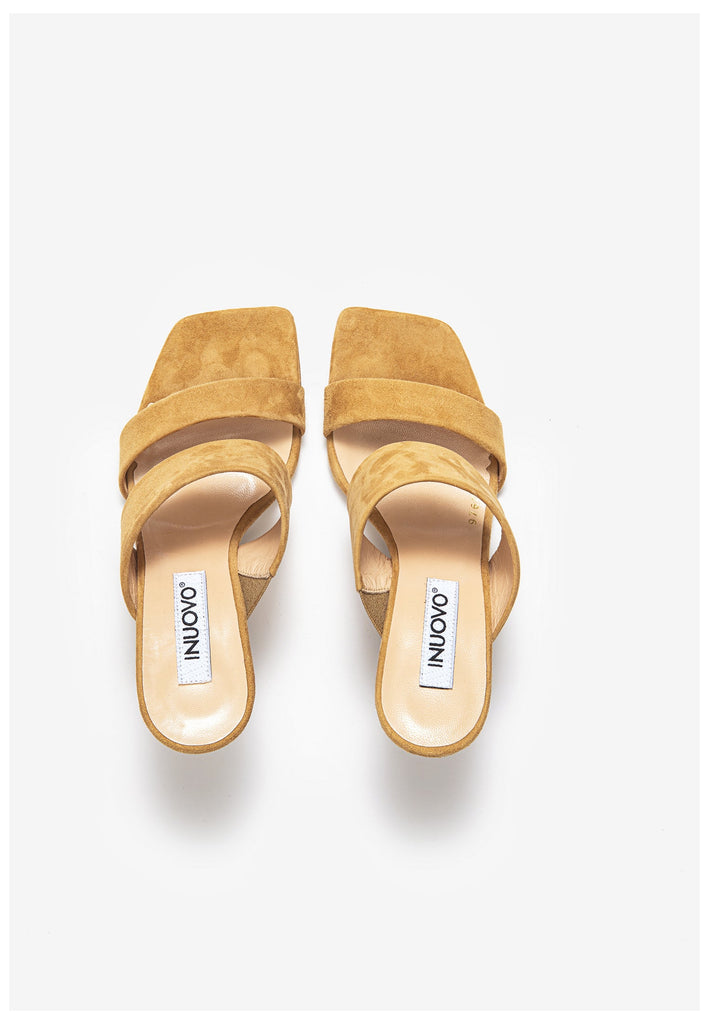 Inuovo Pantoletten Leder Tan