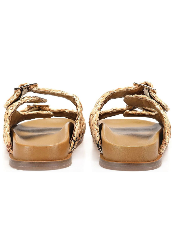 Inuovo Pantoletten Leder/Textil Crema