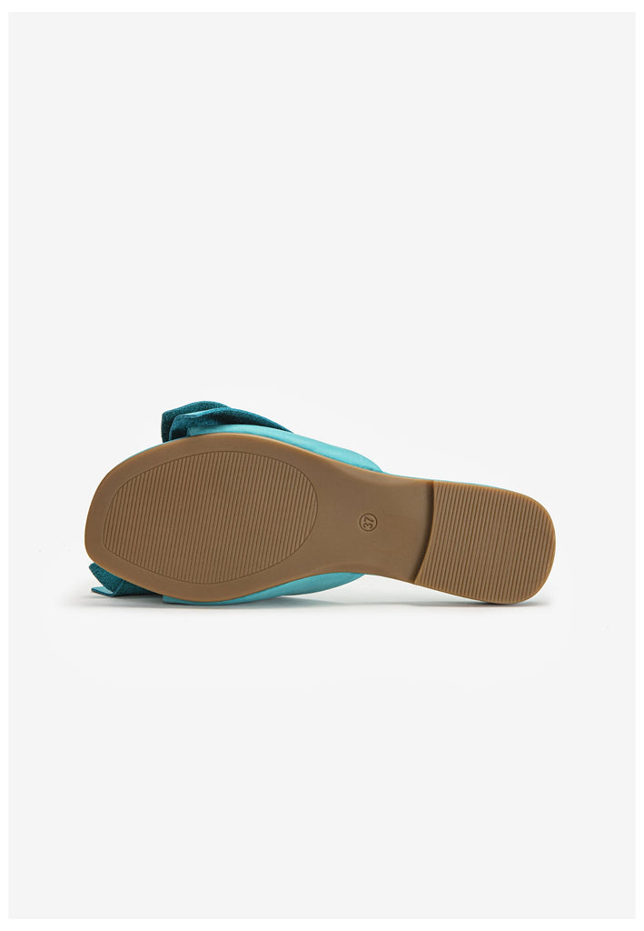 Inuovo Pantoletten Leder Turquoise