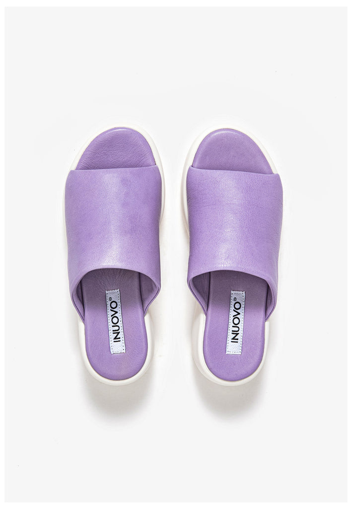 Inuovo Pantoletten Leder Violett