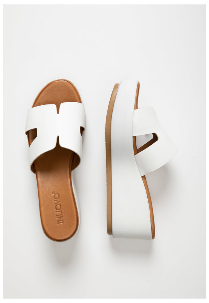 Inuovo Pantoletten Leder Weiß