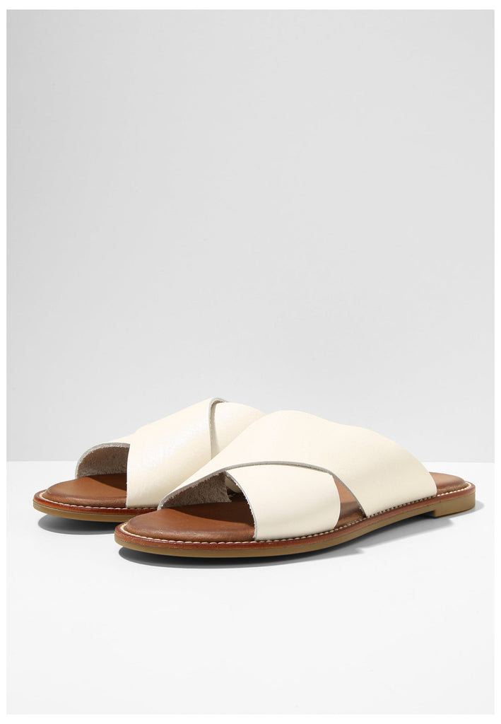 Inuovo Pantoletten Leder Weiß