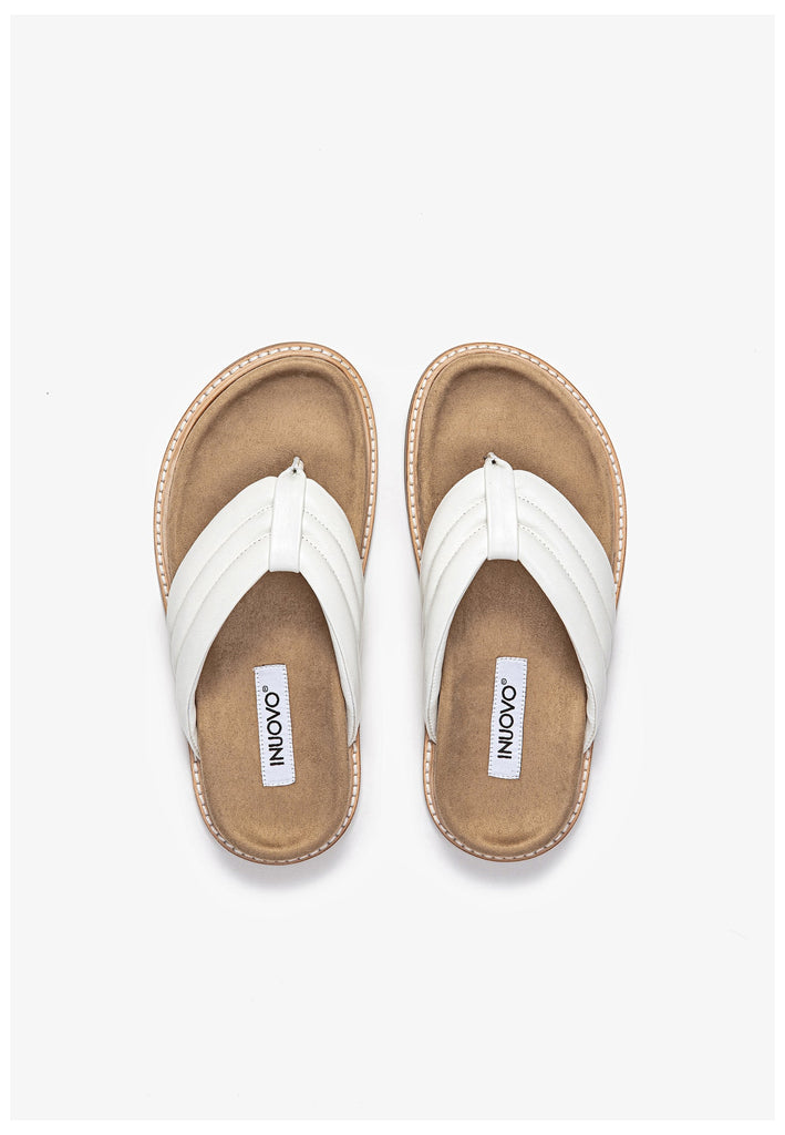 Inuovo Pantoletten Leder Weiß
