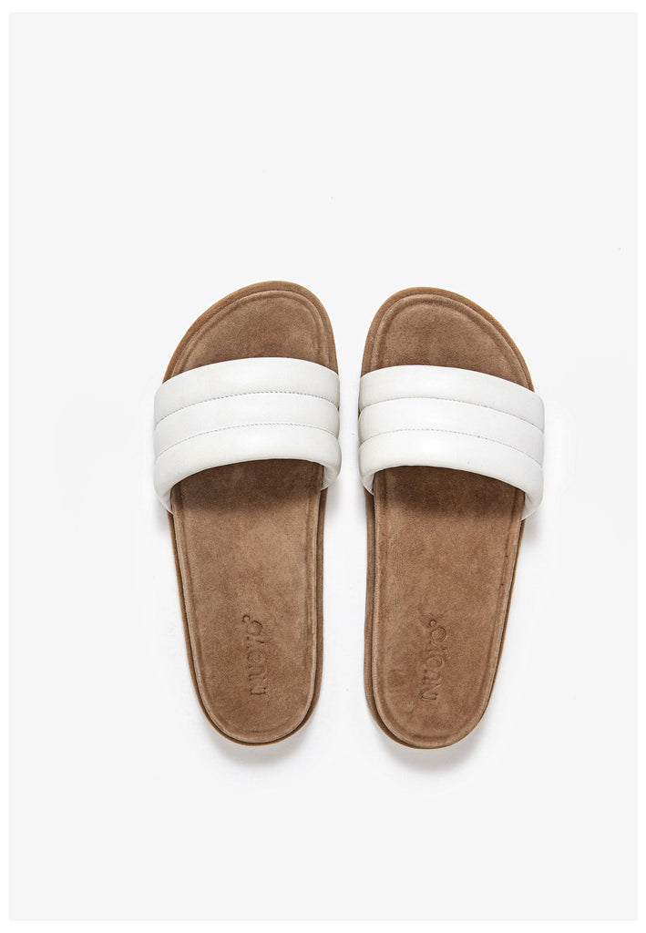 Inuovo Pantoletten Leder Weiß