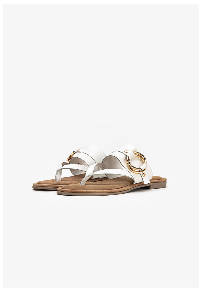 Inuovo Pantoletten Leder Weiß