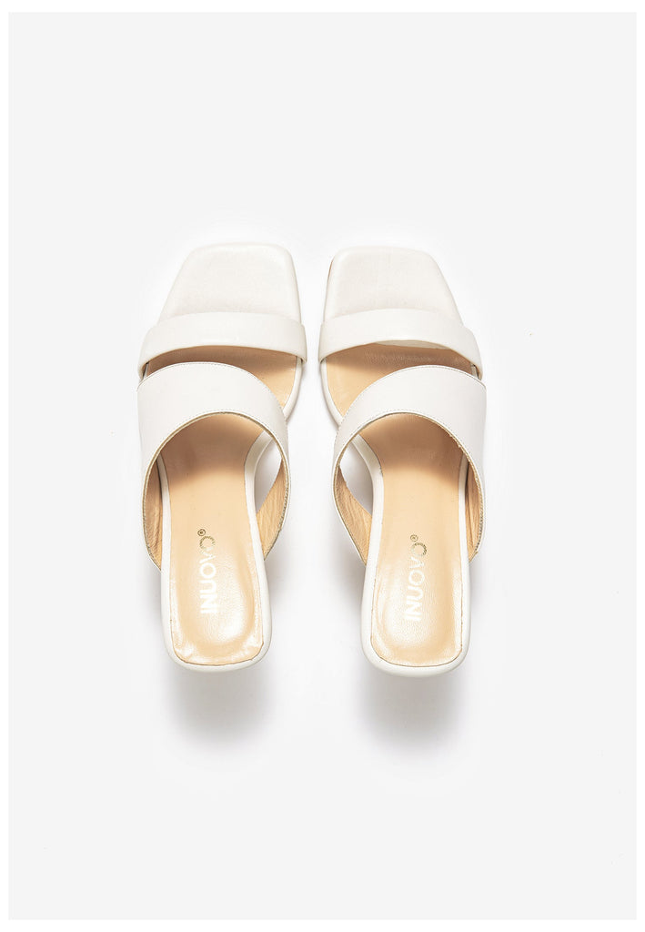 Inuovo Pantoletten Leder Weiß