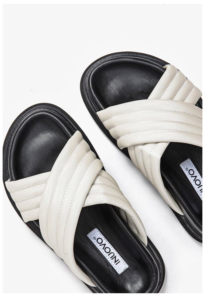 Inuovo Pantoletten Leder Weiß