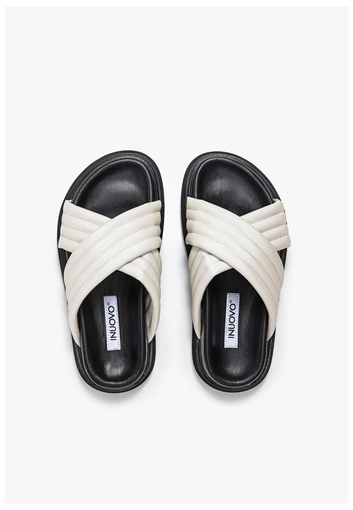 Inuovo Pantoletten Leder Weiß