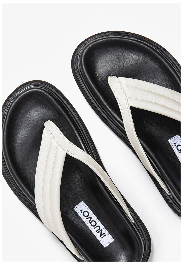 Inuovo Pantoletten Leder Weiß