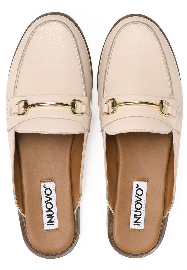 Inuovo Pantoletten Leder White