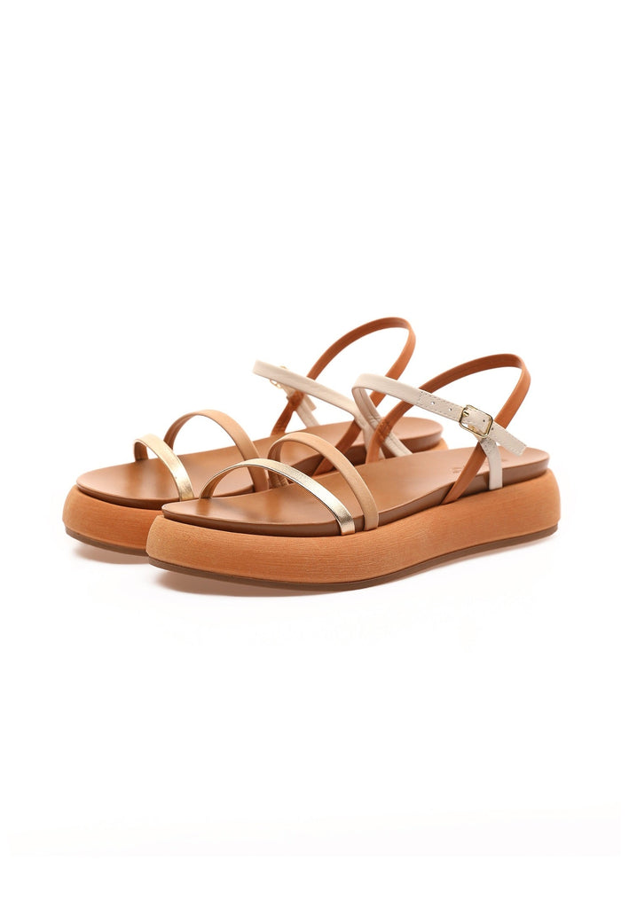 Inuovo Sandalen Leder Gold/Beige